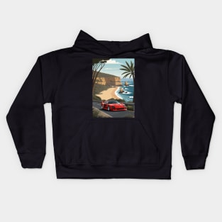 Italian Red F40 Classic Car Poster Kids Hoodie